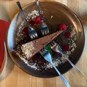 Quinoa chocolate cake at Toli Toli in Druskininkai