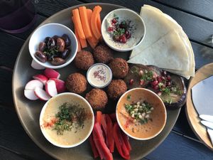 Set of vegan starters at Toli Toli in Druskininkai