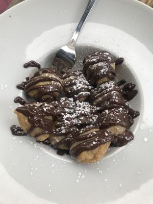 Zoccolette with Nutella vegan at Rifugio Romano in Rome