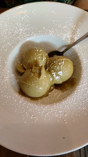 Vegan pistachio ice cream at Rifugio Romano in Rome