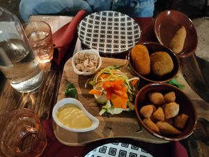 Their signature il Rifugio vegan starter plate at Rifugio Romano in Rome