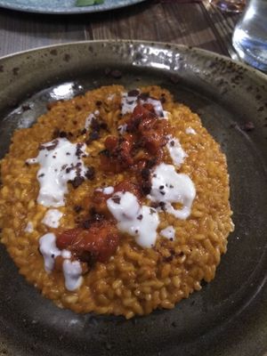 Vegan risotto at Rifugio Romano in Rome
