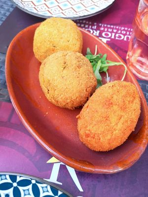 Suppli vegan at Rifugio Romano in Rome