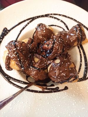 Zoccolette with vegan nutella at Rifugio Romano in Rome