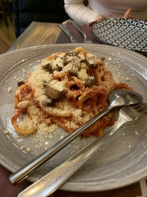 Vegan pasta at Rifugio Romano in Rome