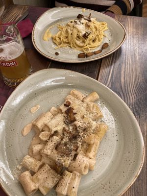 Carbonara e gricia vegane #Veganuary at Rifugio Romano in Rome