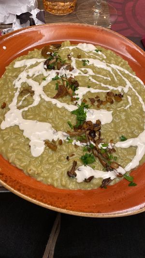 Risotto funghi e castagne   at Rifugio Romano in Rome