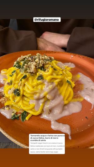 Tonnarelli #Veganuary at Rifugio Romano in Rome