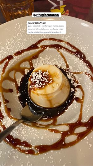 Panna cotta #Veganuary at Rifugio Romano in Rome