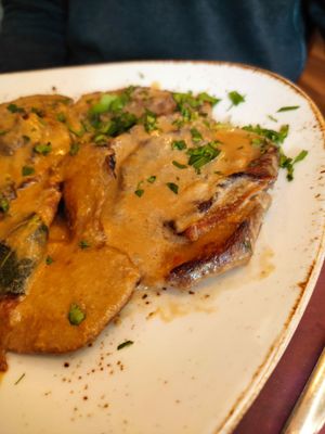 Saltimbocca alla vegana at Rifugio Romano in Rome