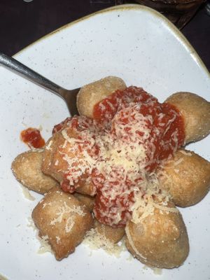 vegan pizza balls  at Rifugio Romano in Rome