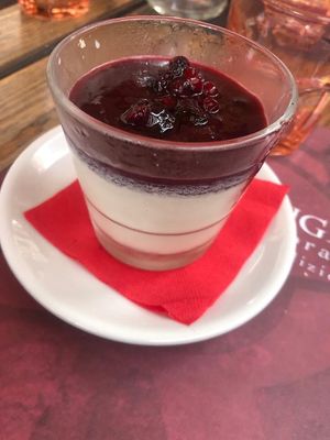Panna cotta vegan ❤️ at Rifugio Romano in Rome