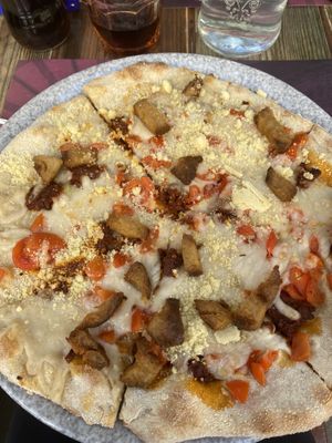 Vegan Pizza Bomba  at Rifugio Romano in Rome