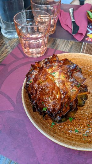 Carciofo (artichoke) alla Giudia at Rifugio Romano in Rome