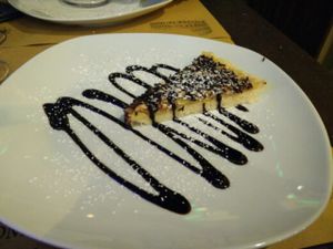 Chocolate cream dessert at Rifugio Romano in Rome