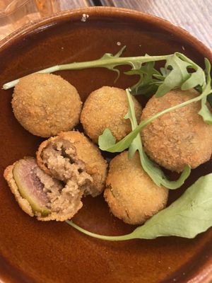 Stuffed olives   at Rifugio Romano in Rome