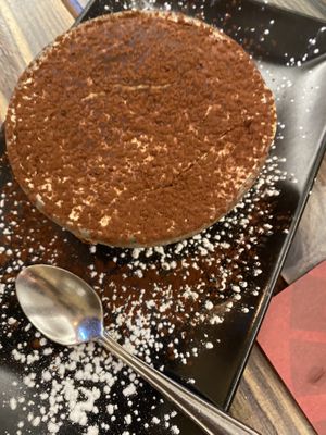 Vegan tiramisu   at Rifugio Romano in Rome