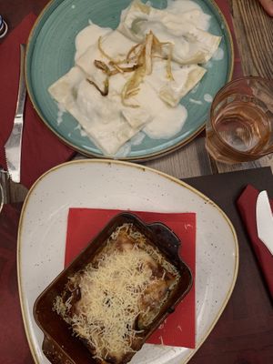 Ravioli and Lasagne  at Rifugio Romano in Rome