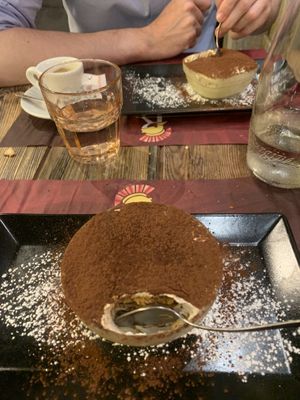 Vegan tiramisu  at Rifugio Romano in Rome