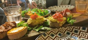 Mixed bruschetta at Rifugio Romano in Rome