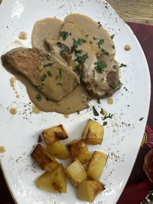 Saltimbocca alla vegana - highly recommend!  at Rifugio Romano in Rome