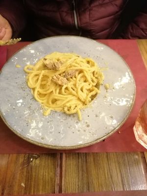 Carbonara at Rifugio Romano in Rome