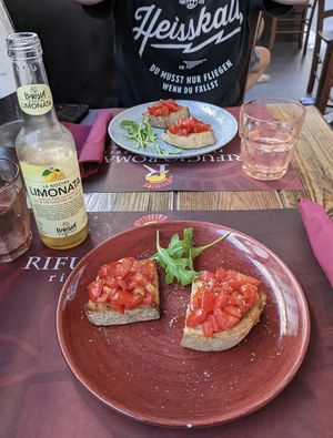 Bruschetta at Rifugio Romano in Rome