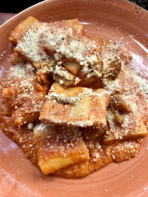 Paccheri - fresh and home made   at Rifugio Romano in Rome