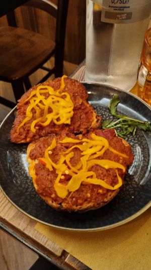 Bruschetta with nduja at Rifugio Romano in Rome