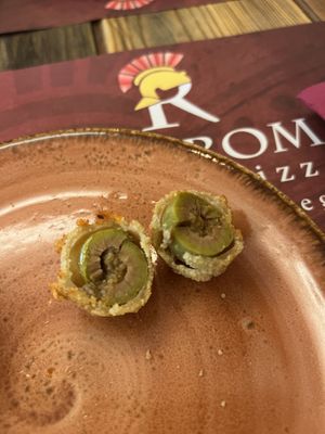 Olive ascolane   at Rifugio Romano in Rome