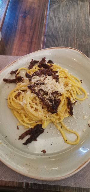 Carbonara at Rifugio Romano in Rome