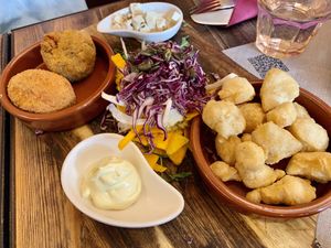 antipasti plate  at Rifugio Romano in Rome