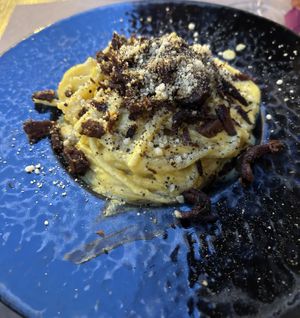 Carbonara veg  at Rifugio Romano in Rome