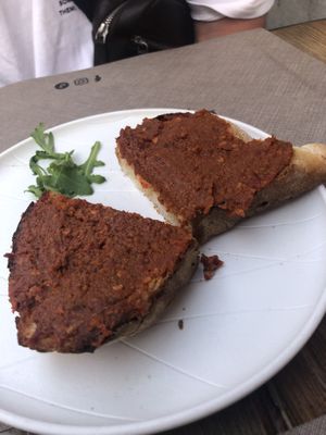 Bruschetta gianduja  at Rifugio Romano in Rome