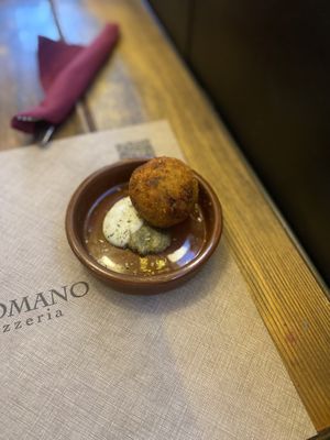 Arancini  at Rifugio Romano in Rome