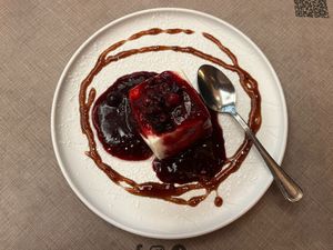 Panna Cotta Vegan at Rifugio Romano in Rome
