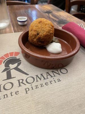 arancini   at Rifugio Romano in Rome