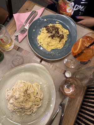 Carbonara & cacio e pepe  at Rifugio Romano in Rome