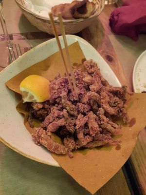 Mushroom Calamari at Rifugio Romano in Rome