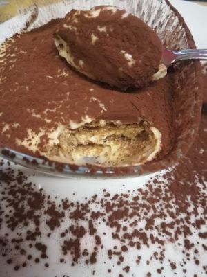 tiramisu  at Rifugio Romano in Rome