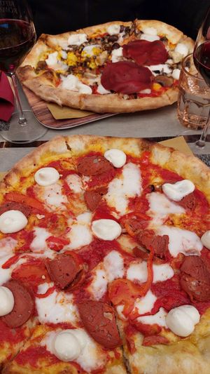 Pizza at Rifugio Romano in Rome
