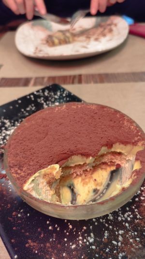 Tiramisu cross-section at Rifugio Romano in Rome