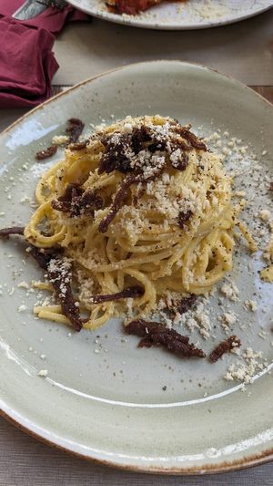 Carbonara at Rifugio Romano in Rome