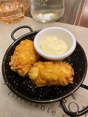 Croquette (de patata rellenas se mozzarella )  at Rifugio Romano in Rome