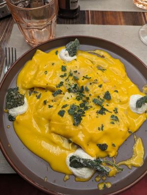 ravioli at Rifugio Romano in Rome