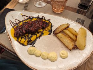 3D printed steak at Rifugio Romano in Rome