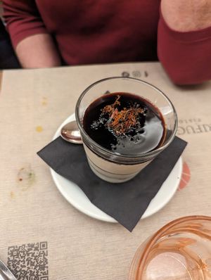 Panna Cotta (my fav dessert) at Rifugio Romano in Rome