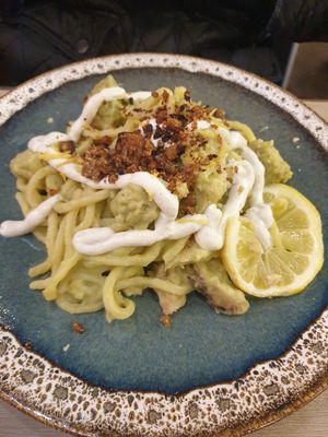 Brocolli pasta at Rifugio Romano in Rome