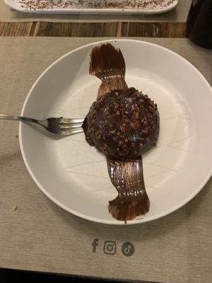 Amazing chocolate dessert  at Rifugio Romano in Rome