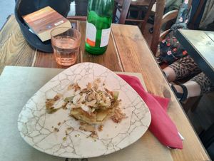 Lasagna con carciofi at Rifugio Romano in Rome